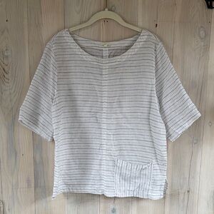 Garnet Hill Linen Top Size L
